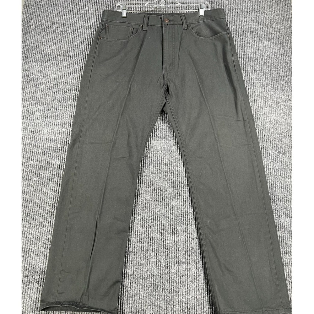 Levis 505 Jeans Mens Size 36x30 Green 5 Pocket Casual Denim Comfort